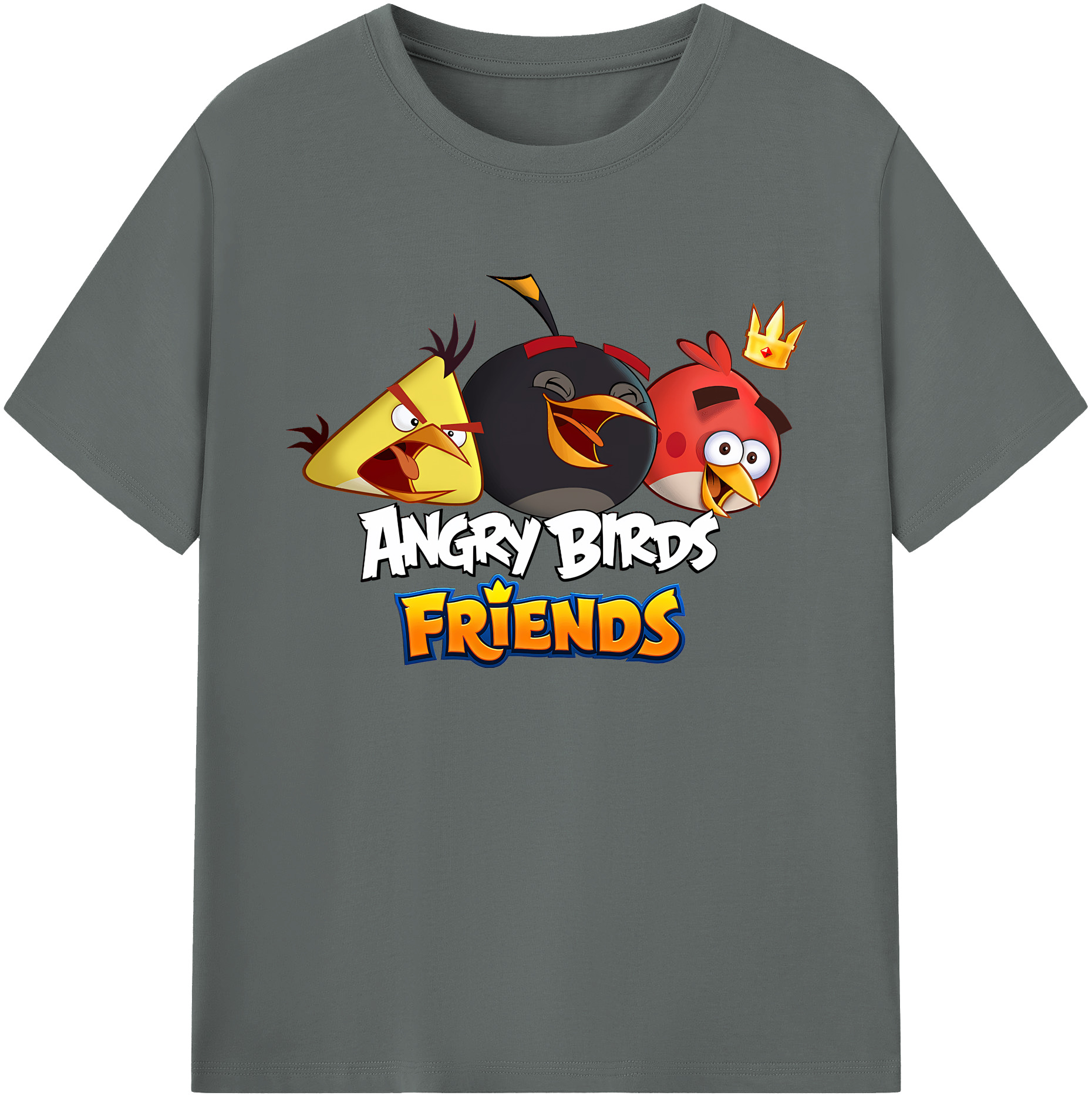 （画像用） Angry Birds アングリーバード 綿100％ メンズ半袖Tシャツ｜肌触りやわらか＆通気性
